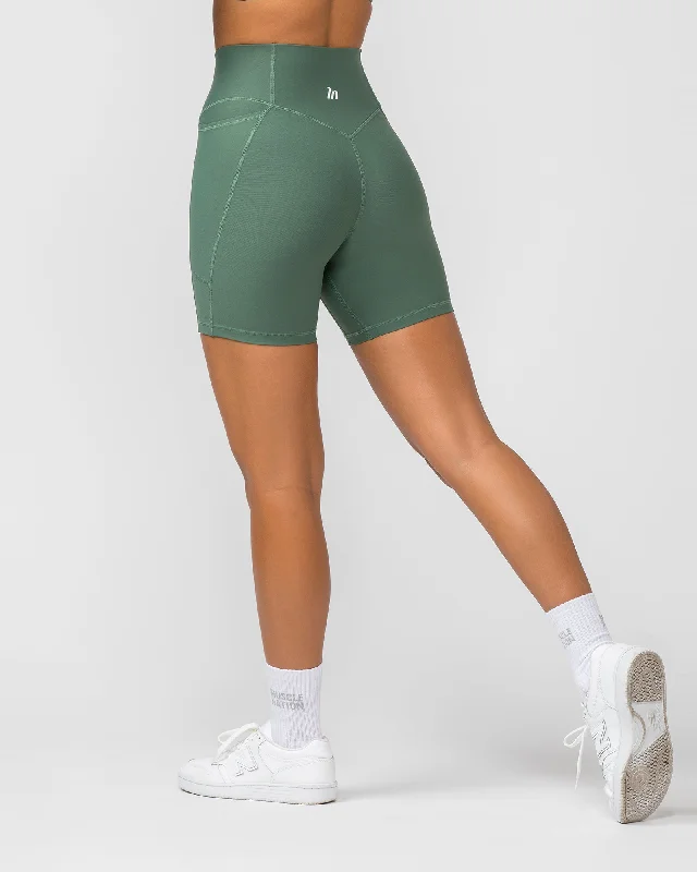 Agility Pocket Bike Shorts - Mineral Green