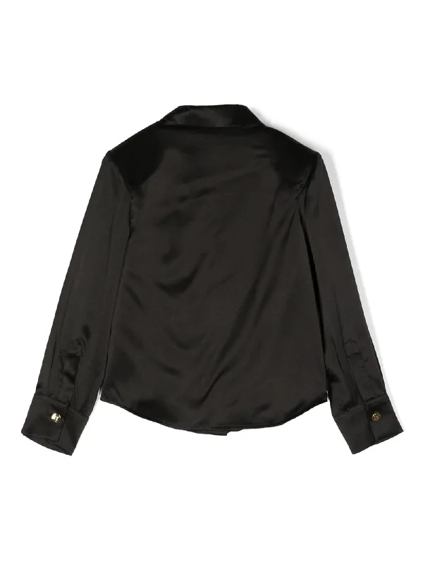 Shirt in black silk