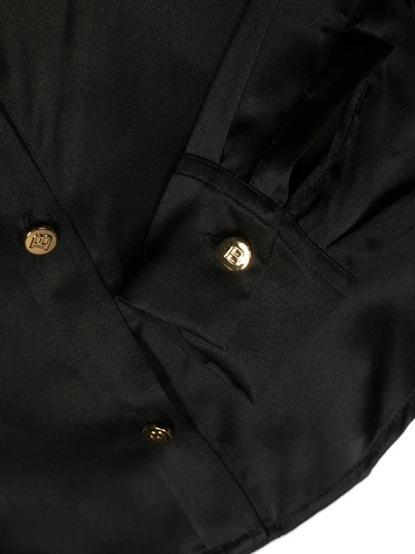 Shirt in black silk