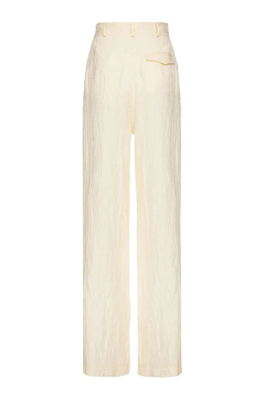 BEIGE WIDE LEG PANTS