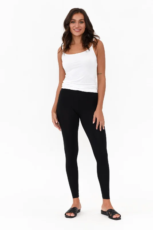 Black Micro Modal Stretch Legging