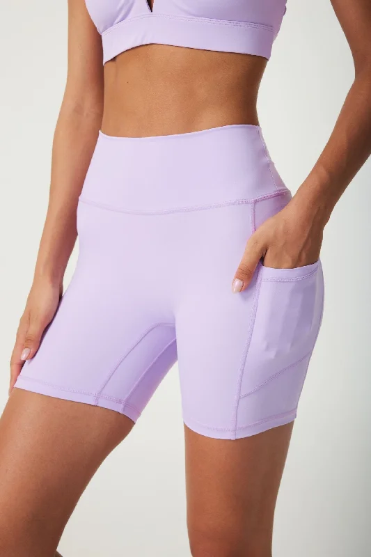 ButterySoft High-waisted Bike Shorts- Lilac