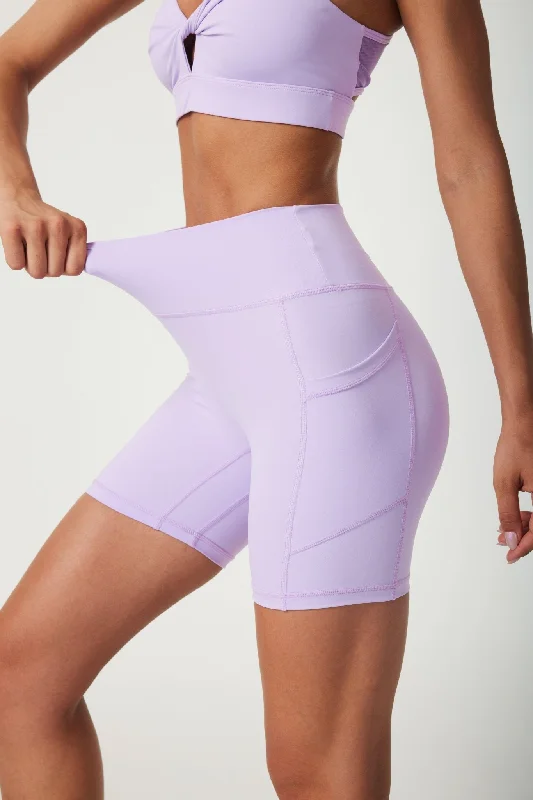 ButterySoft High-waisted Bike Shorts- Lilac