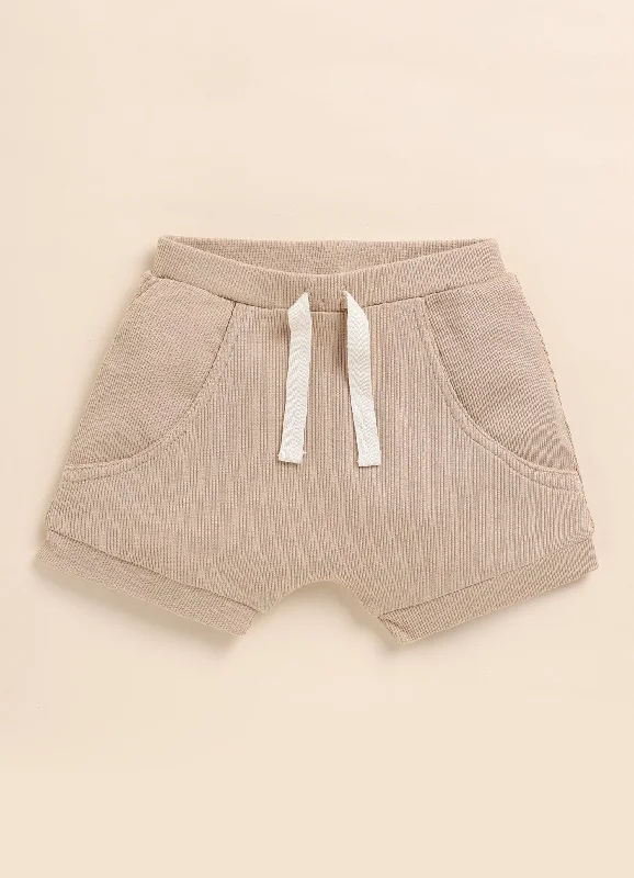 Cot & Candy Baby Latte Shorts -Solid-Organic Cotton-For Infants