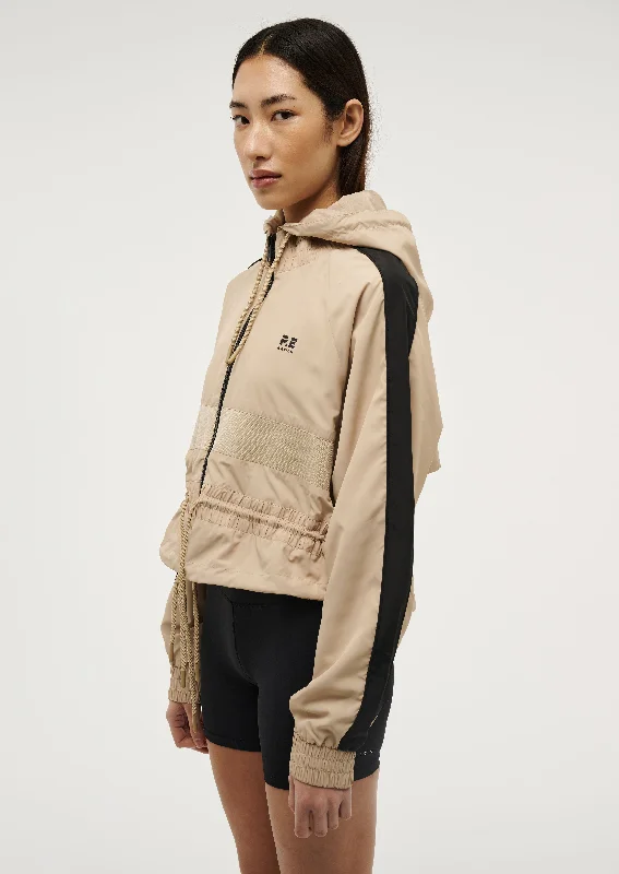 CROPPED MAN DOWN JACKET IN SESAME