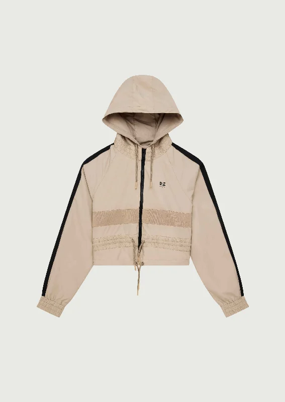 CROPPED MAN DOWN JACKET IN SESAME