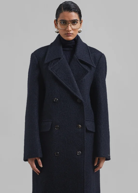 Jeremiah Wool Coat - Navy