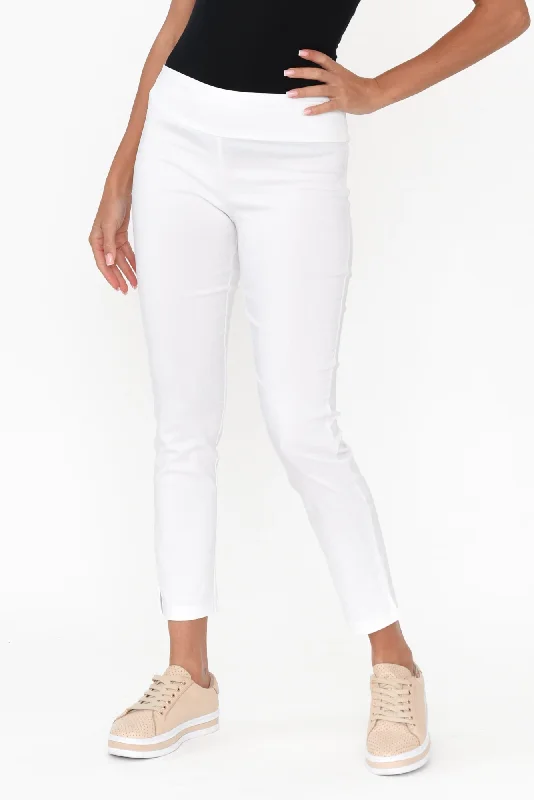 Marlin White Slim Leg Pants