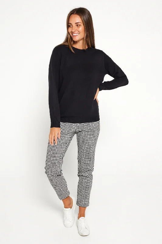 Moira Pants - Black/White Gingham