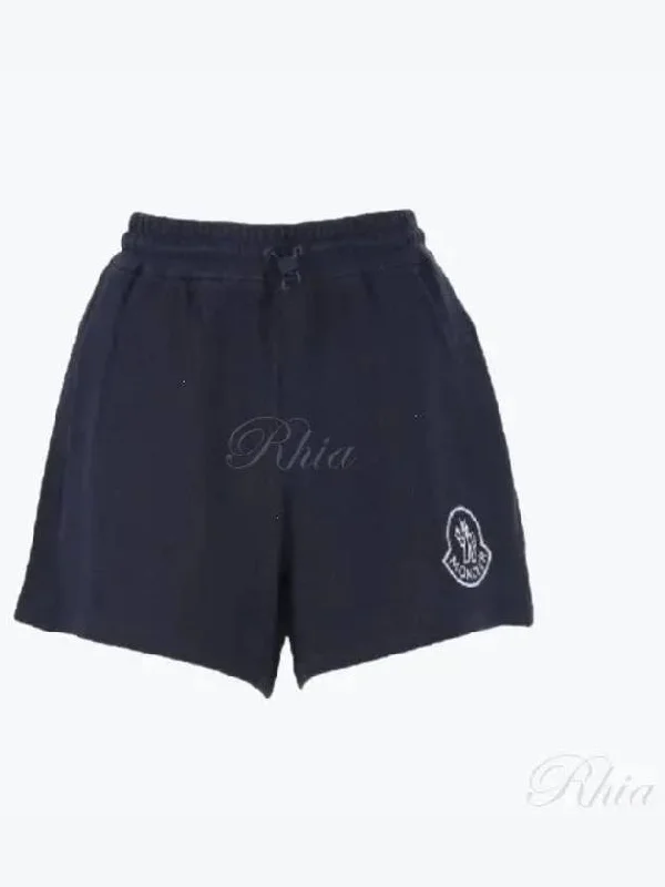 Women's Logo Print Track Shorts Navy