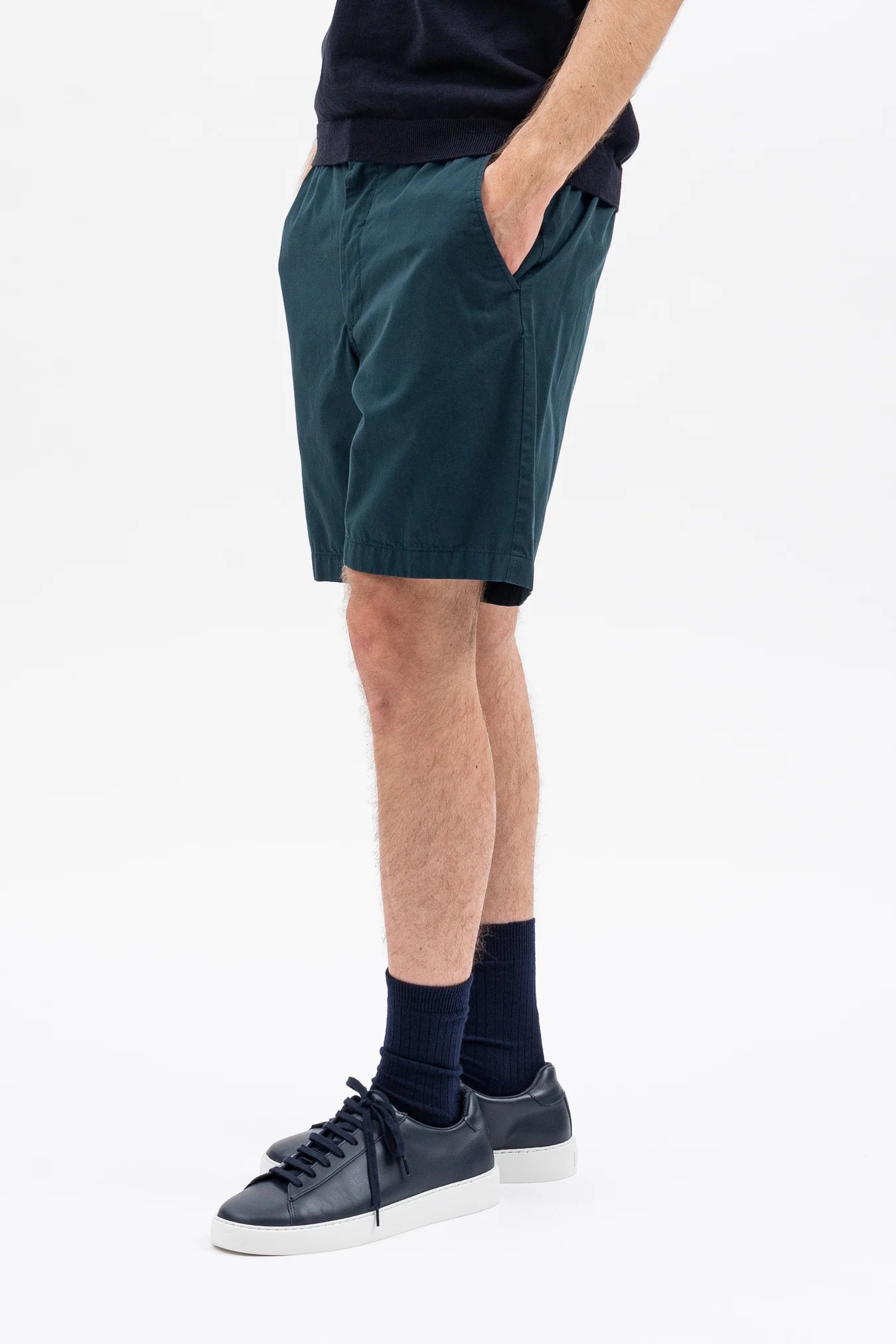 Norse Projects Deep Marine Blue Ezra Light Twill Shorts