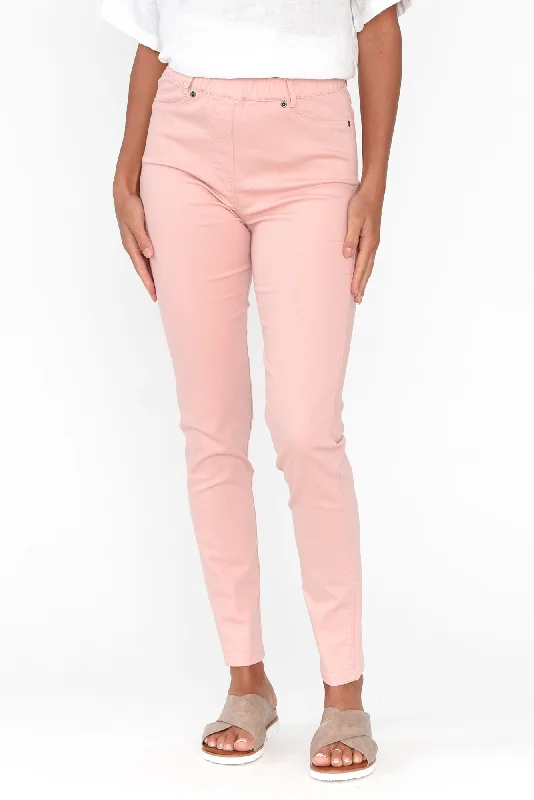 Reed Pink Stretch Cotton Pants