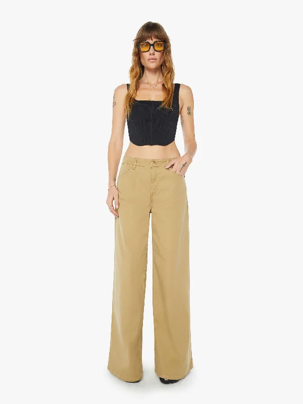 SPRWMN Mid Rise Wide Leg Pant - Khaki