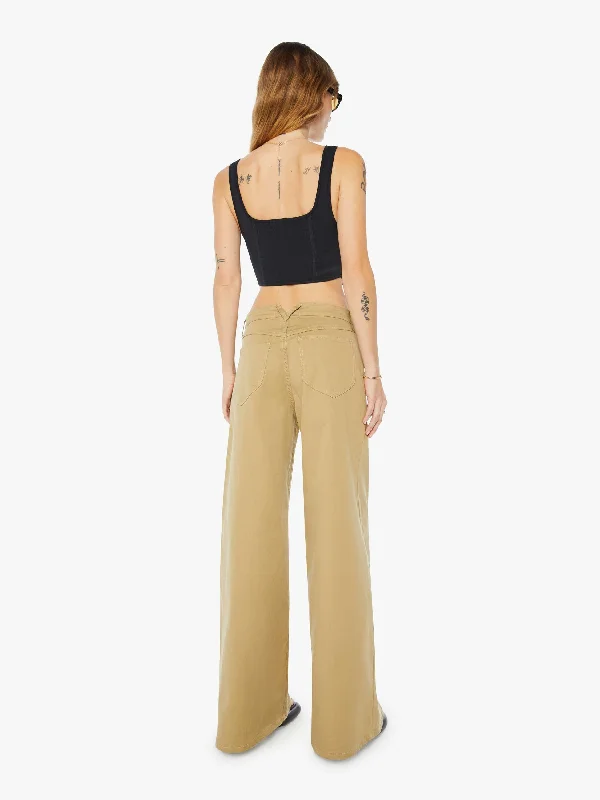 SPRWMN Mid Rise Wide Leg Pant - Khaki