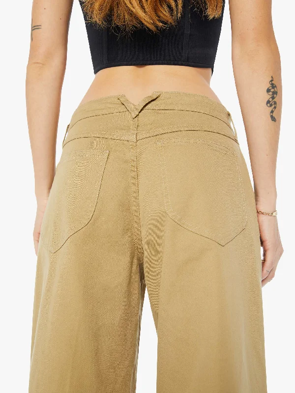 SPRWMN Mid Rise Wide Leg Pant - Khaki