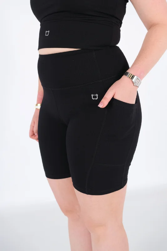 Sweetheart V2 Highwaisted Biker Shorts - Black