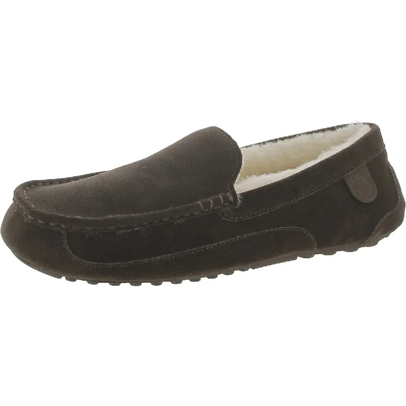 Fireside by Dearfoams Mens Suede Moccasin Slippers