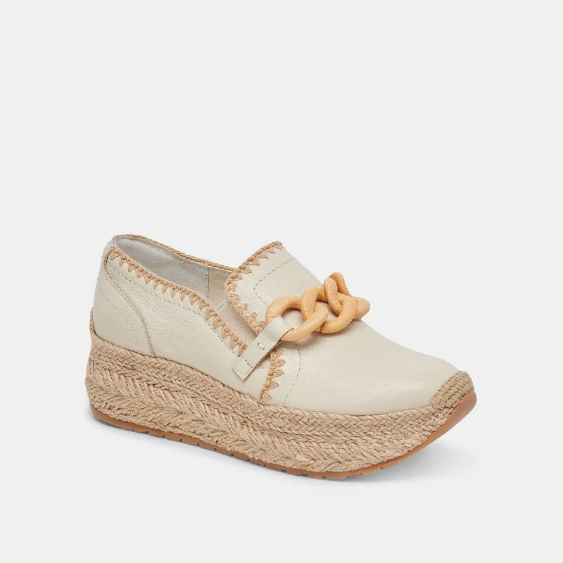 JHENEE ESPADRILLE SNEAKERS IVORY LEATHER