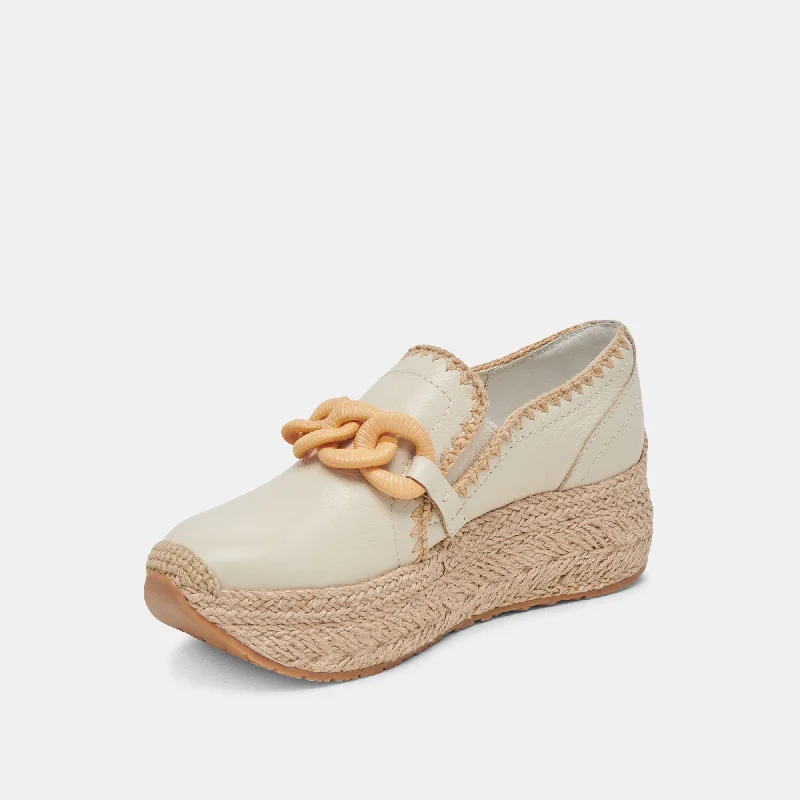 JHENEE ESPADRILLE SNEAKERS IVORY LEATHER