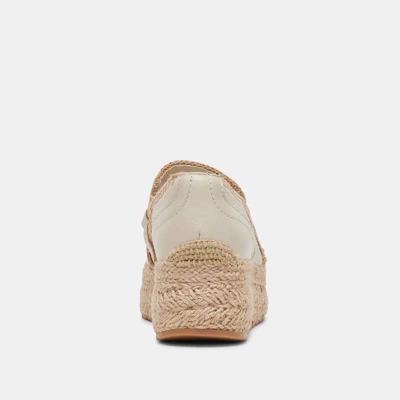 JHENEE ESPADRILLE SNEAKERS IVORY LEATHER