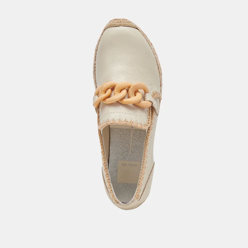 JHENEE ESPADRILLE SNEAKERS IVORY LEATHER