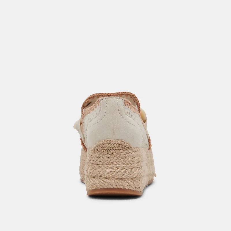 JHENEE ESPADRILLE SNEAKERS IVORY PERFORATED NUBUCK