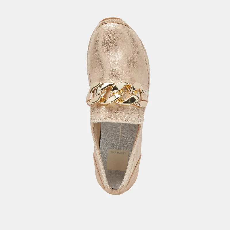 JHENEE ESPADRILLE SNEAKERS LIGHT GOLD NUBUCK