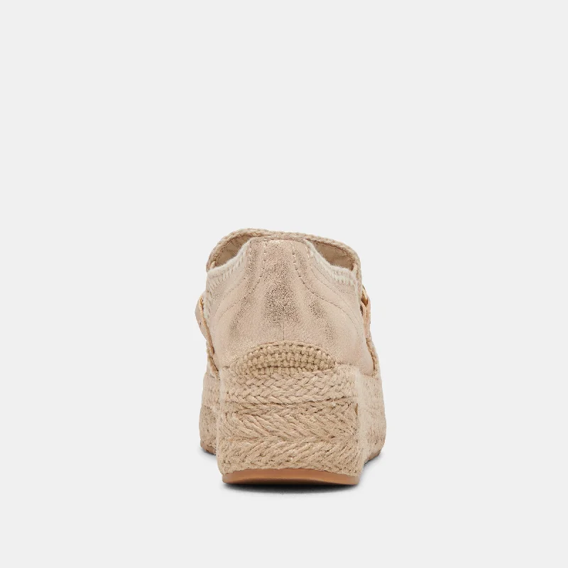 JHENEE ESPADRILLE SNEAKERS LIGHT GOLD NUBUCK