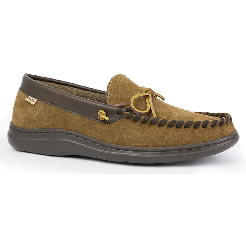 L.B. Evans Mens Atlin Suede Moccasin Slippers