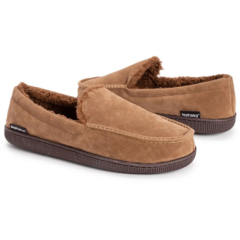 Muk Luks Mens Corduroy Moccasin Corduroy Indoor/Outodoor Loafer Slippers