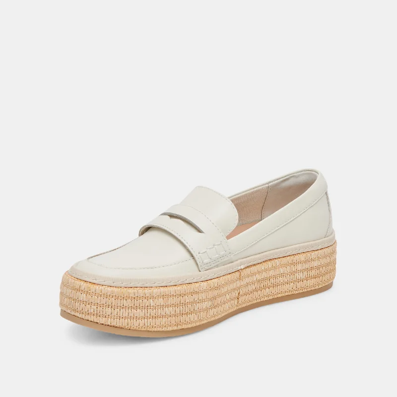 RANNA LOAFERS IVORY LEATHER