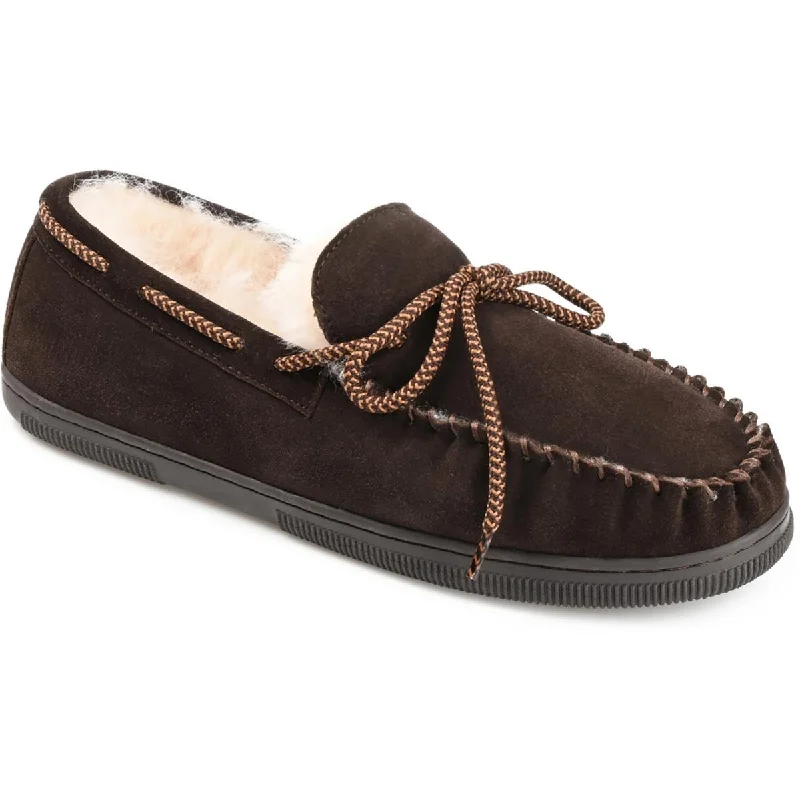 Territory Mens Meander Suede Moccasin Slippers