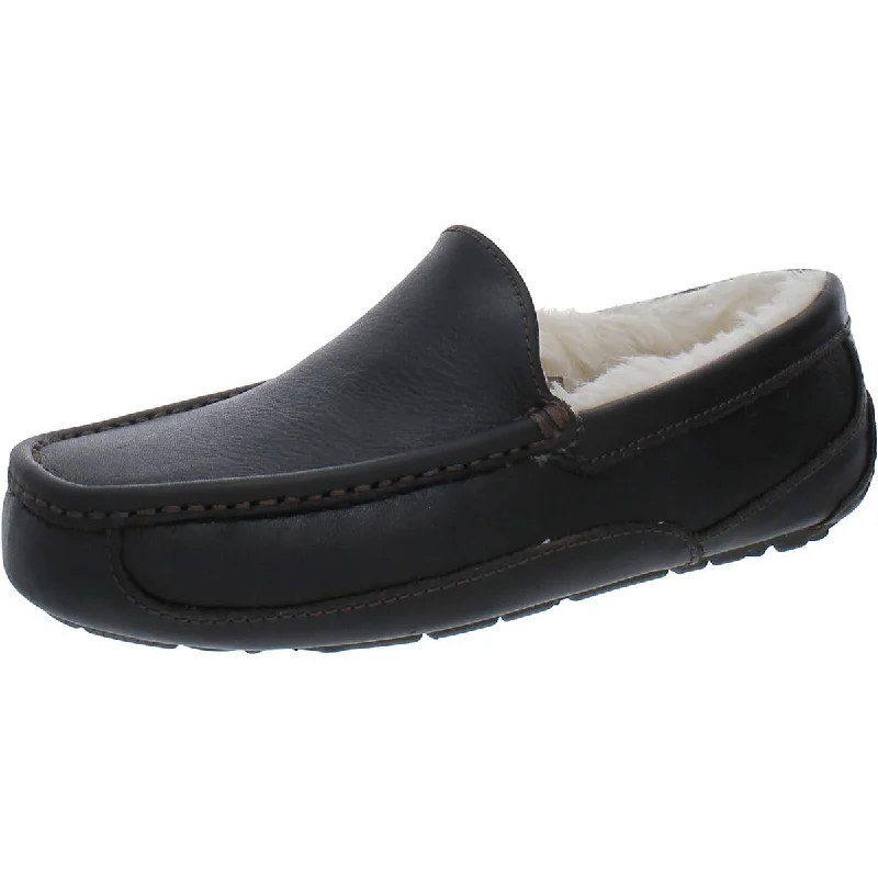 Ugg Australia Mens Ascot Leather Lined Loafer Slippers