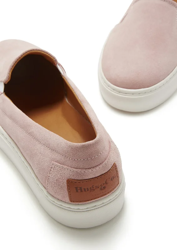 Women's Slip-On Sneakers, ice pink suede