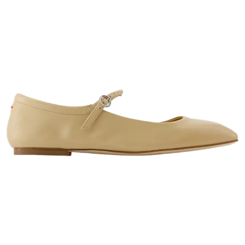 Uma Ballerinas - Aeyde - Leather - Latte