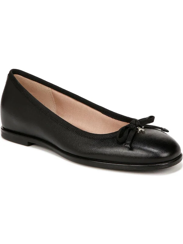 Womens Leather Slip On Ballet Flats