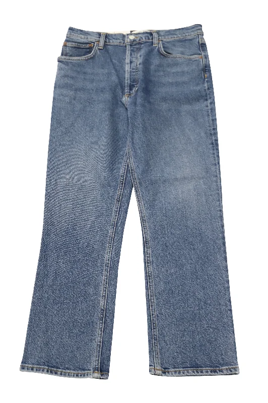 Your Exclusive Offer Awaits!Your Exclusive Offer Awaits!Agolde Riley High Rise Straight Crop Jeans in Blue Cotton Denim Your Exclusive Offer Awaits!Your Exclusive Offer Awaits!Agolde Riley High Rise Straight Crop Jeans in Blue Cotton Denim