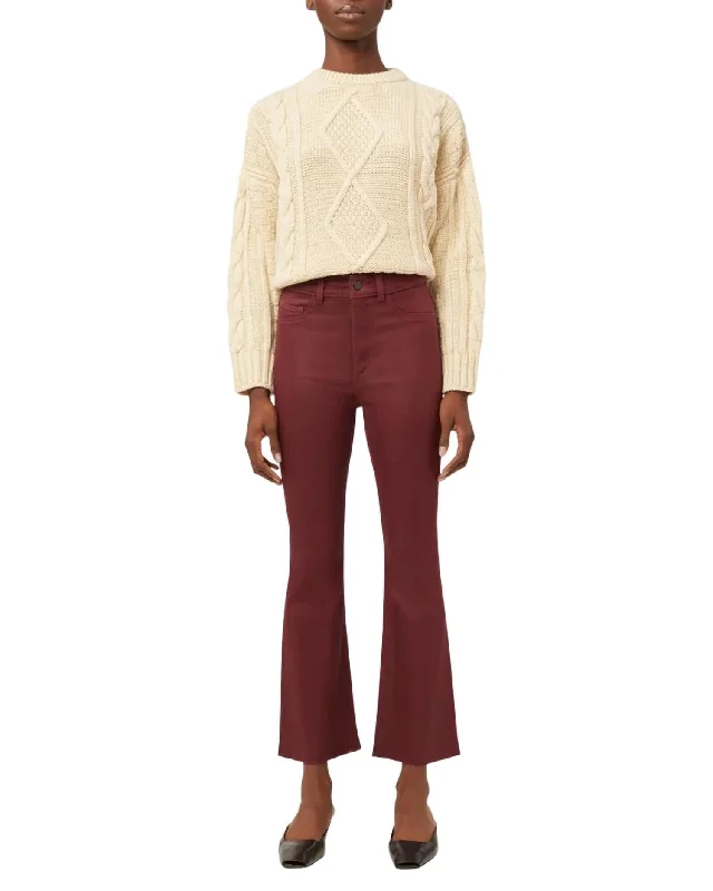 Upgrade for Less!Upgrade for Less!Bridget Boot High-Rise Instasculpt Crop Jeans In Ruby Coated Upgrade for Less!Upgrade for Less!Bridget Boot High-Rise Instasculpt Crop Jeans In Ruby Coated