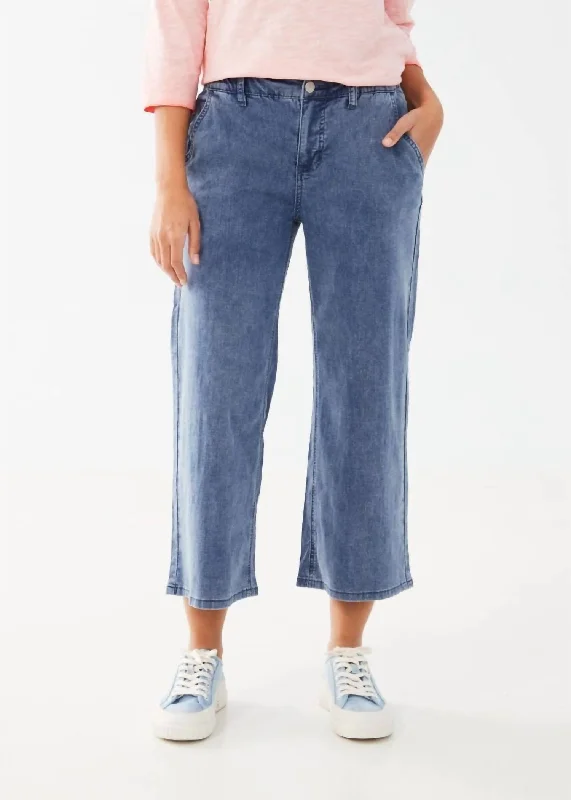 Buy More, Save More!Buy More, Save More!Pull-On Wide Leg Crop Jeans In Med Wash