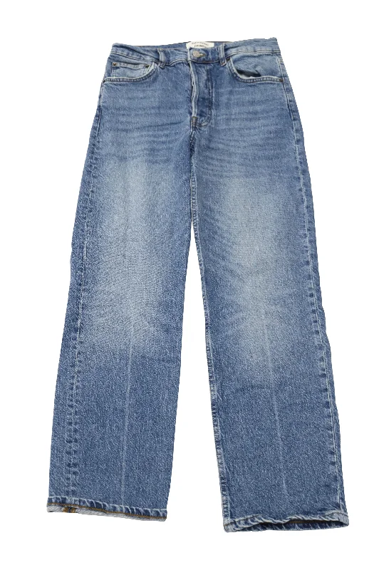 Save Up to 50% Off!Save Up to 50% Off!Reformation Liza High Rise Straight Jeans in Blue Cotton Denim Save Up to 50% Off!Save Up to 50% Off!Reformation Liza High Rise Straight Jeans in Blue Cotton Denim