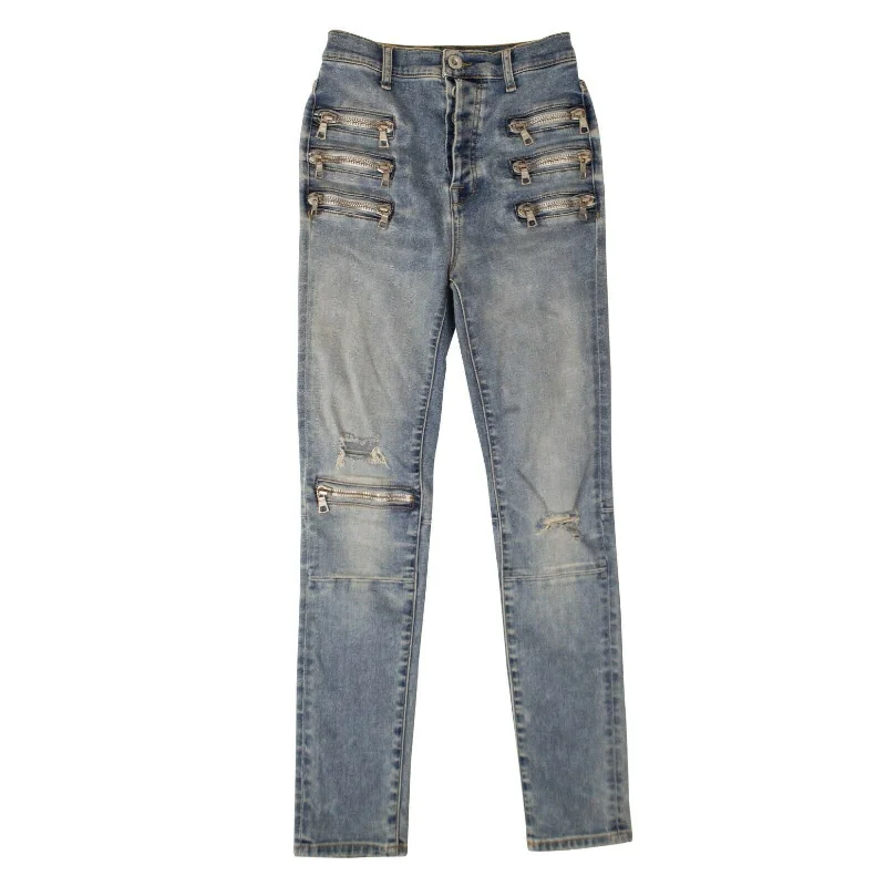 Price Drop Alert!Price Drop Alert!Unravel Project Zip-Embellished Skinny Jeans - Denim Price Drop Alert!Price Drop Alert!Unravel Project Zip-Embellished Skinny Jeans - Denim