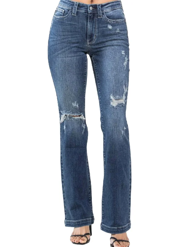 Hurry! While Supplies Last!Hurry! While Supplies Last!Vintage Mid Rise Destruction Bootcut Jean In Medium Wash Hurry! While Supplies Last!Hurry! While Supplies Last!Vintage Mid Rise Destruction Bootcut Jean In Medium Wash