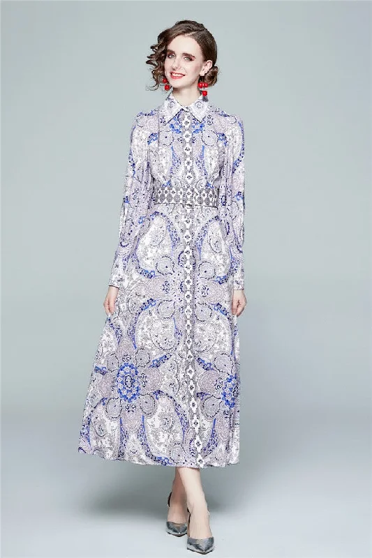 New Discounts Just Dropped!New Discounts Just Dropped!Blue Day A-line Shirt Colar Long Sleeve Maxi Printed Dress New Discounts Just Dropped!New Discounts Just Dropped!Blue Day A-line Shirt Colar Long Sleeve Maxi Printed Dress