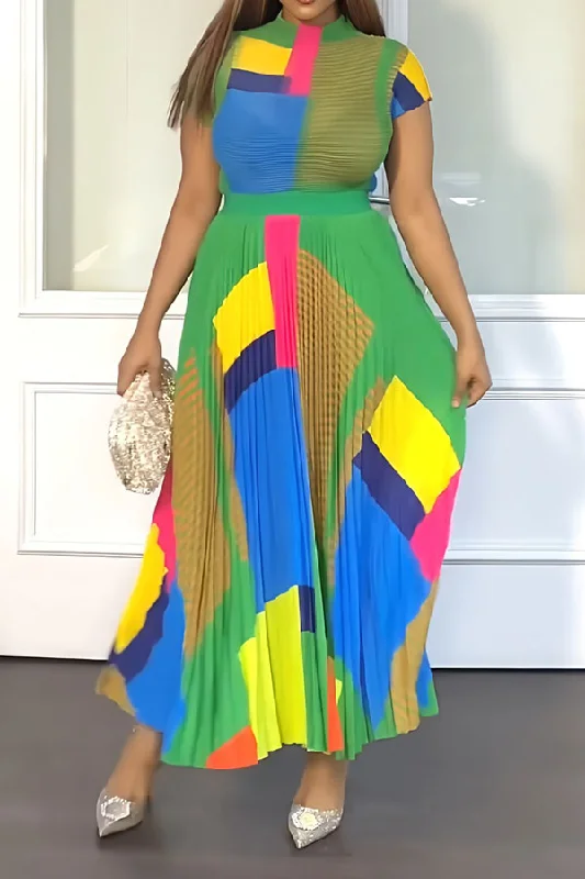 Exclusive Savings This Week!Exclusive Savings This Week!Color Block On-trend Pleated Dress Suit Exclusive Savings This Week!Exclusive Savings This Week!Color Block On-trend Pleated Dress Suit