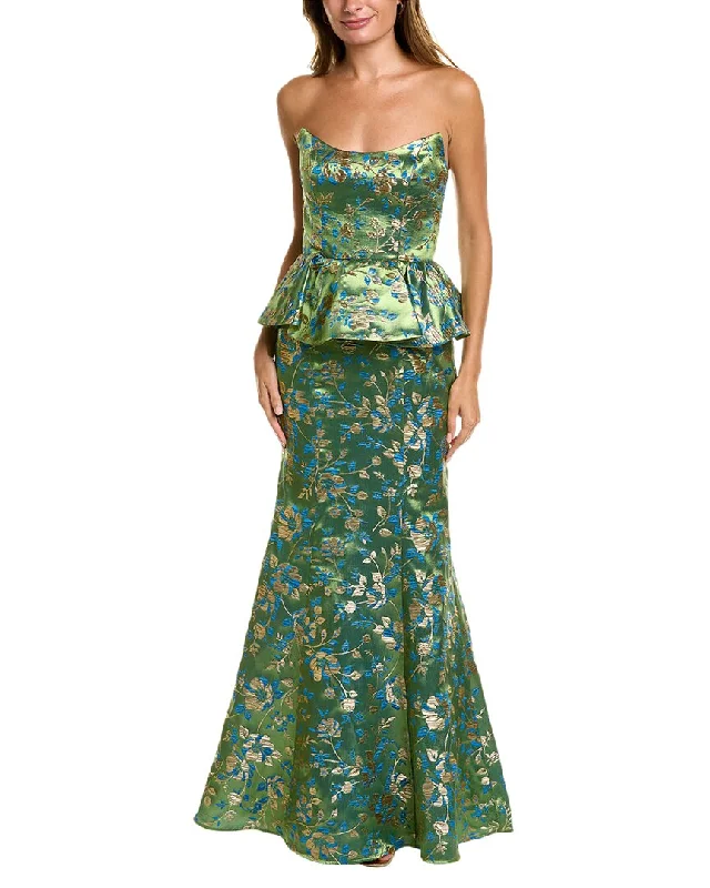 Your Wallet Will Thank You!Your Wallet Will Thank You!Marchesa Notte Jacquard Peplum Gown Your Wallet Will Thank You!Your Wallet Will Thank You!Marchesa Notte Jacquard Peplum Gown