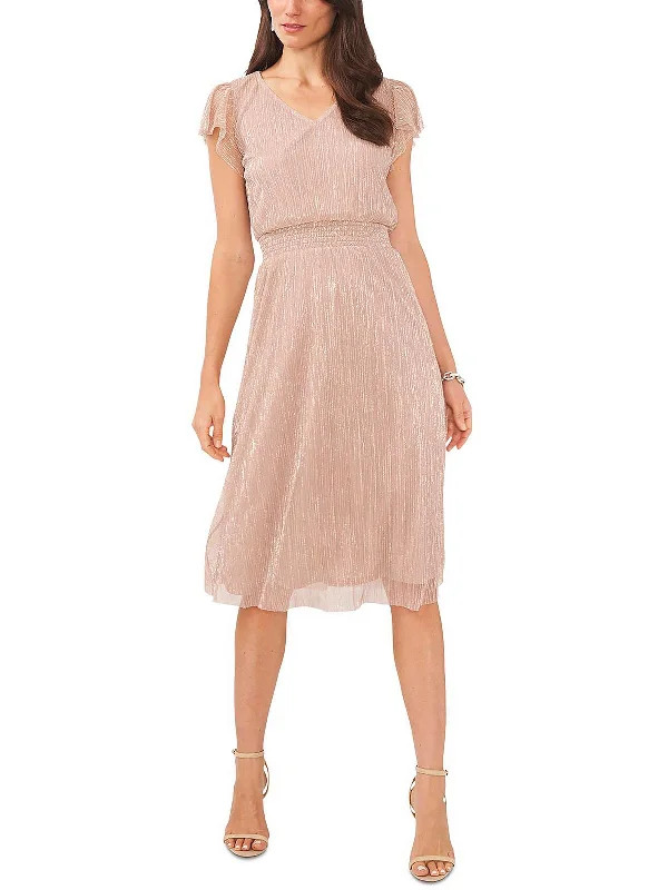 Your Discount is Waiting!Your Discount is Waiting!Petites Womens Smocked Midi Cocktail and Party Dress Your Discount is Waiting!Your Discount is Waiting!Petites Womens Smocked Midi Cocktail and Party Dress