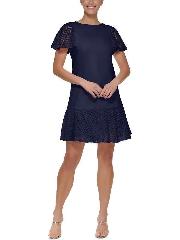 Save More When You Shop More!Save More When You Shop More!Womens Lace Trim Above Knee Shift Dress Save More When You Shop More!Save More When You Shop More!Womens Lace Trim Above Knee Shift Dress