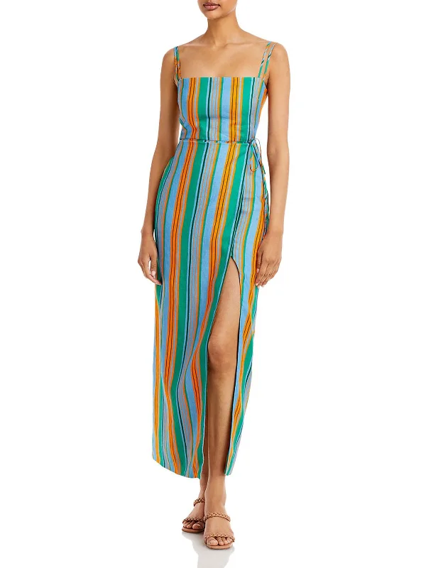 Your Shopping Wish, Our Discount Command!Your Shopping Wish, Our Discount Command!Womens Linen Striped Wrap Dress Your Shopping Wish, Our Discount Command!Your Shopping Wish, Our Discount Command!Womens Linen Striped Wrap Dress