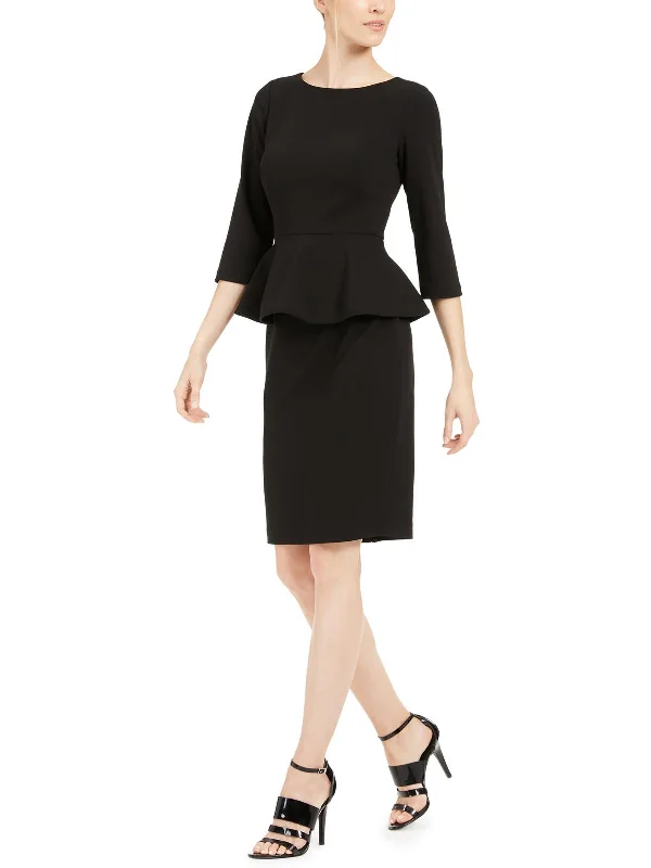 Save Money, Shop Happy!Save Money, Shop Happy!Womens Peplum 3/4 Sleeves Sheath Dress Save Money, Shop Happy!Save Money, Shop Happy!Womens Peplum 3/4 Sleeves Sheath Dress