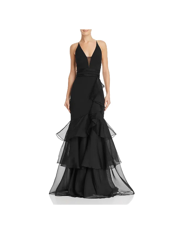 Buy More, Save More!Buy More, Save More!Womens Silk Ruffled Evening Dress